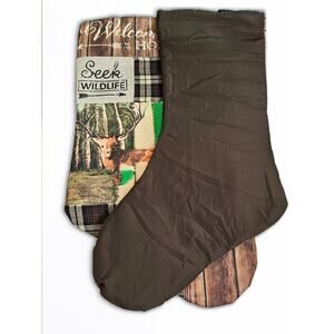 Pair of Large Outdoor Themed Christmas Holiday Stockings